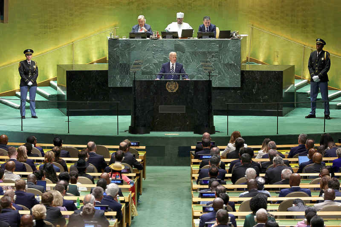 At UN for the last time, Biden seeks to calm Mideast tension